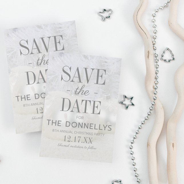 Modern Christmas Party Save the Date Announcement (Creator Uploaded)