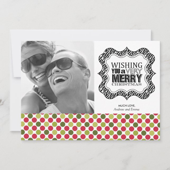 Modern Christmas Photo Cards (Front)