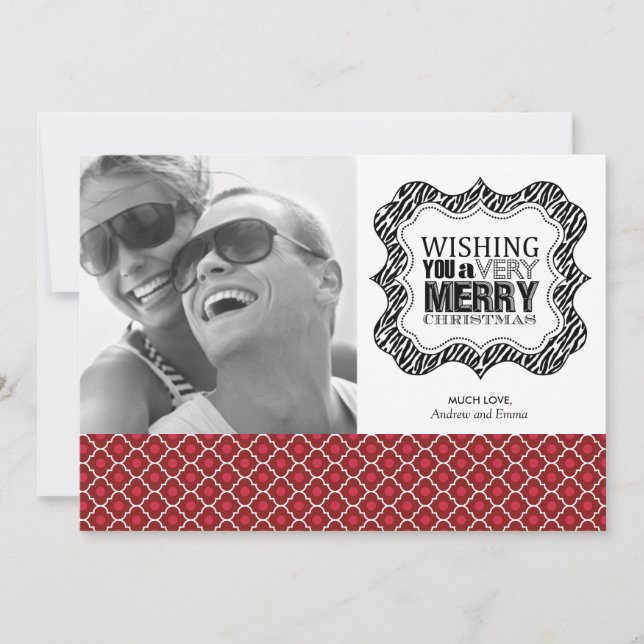 Modern Christmas Photo Cards (Front)