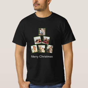 Modern Christmas Photo Collage T-Shirt