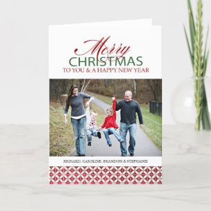 Modern Christmas Photo Greeting Card