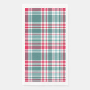 Modern Christmas Plaid Napkin