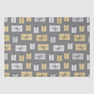 Modern Christmas Present Doodles Tissue Paper