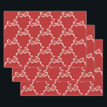 Modern Christmas Red Retro Holiday Bows  Wrapping Paper Sheet<br><div class="desc">***this design is part of a matching collection*** _______________________ this design template is fully editable / customisable by you the customer - click personalise further button if you wish to move, add, delete, or make significant changes to the design _______________________ *if you have any DESIGN questions or need more designs...</div>