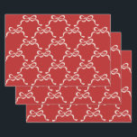 Modern Christmas Red Retro Holiday Bows  Wrapping Paper Sheet<br><div class="desc">***this design is part of a matching collection*** _______________________ this design template is fully editable / customisable by you the customer - click personalise further button if you wish to move, add, delete, or make significant changes to the design _______________________ *if you have any DESIGN questions or need more designs...</div>