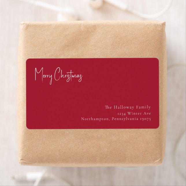 Modern Christmas | Red Return Address Package (Insitu)