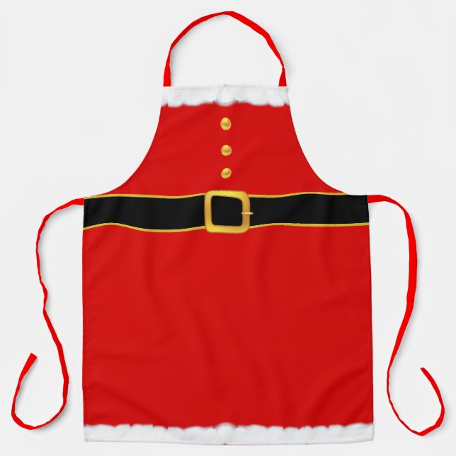 Modern Christmas Santa Claus Apron (Front)