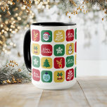 Modern Christmas Santa Tree Ornaments Snowman  Coffee Mug<br><div class="desc">Modern Christmas Santa Tree Ornaments Snowman Coffee Mug</div>