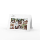 Modern Christmas Script Grateful Folded Five-Photo