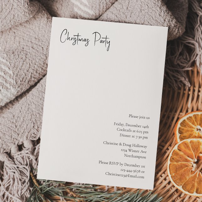 Modern Christmas Script Party Invitation (Creator Uploaded)