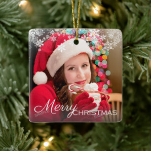 Modern Christmas Season's Greeting Gifts Ceramic Ornament