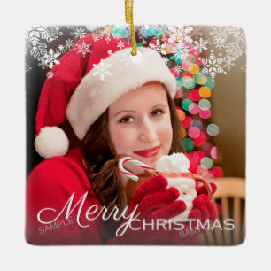 Modern Christmas Season's Greeting Gifts Ceramic Ornament