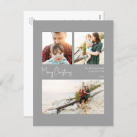 Modern Christmas | Silver Centred Three-Photo