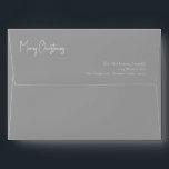 Modern Christmas | Silver Invitation Envelope<br><div class="desc">This modern Christmas | silver invitation envelope is perfect for your minimalist shabby chic boho silver and white holiday greeting. The minimal whimsical handwritten calligraphy is delicate and rustic while staying classy and elegant. You will find that everything about this product is editable, so feel free to add pictures or...</div>