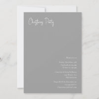 Modern Christmas | Silver Party Invitation