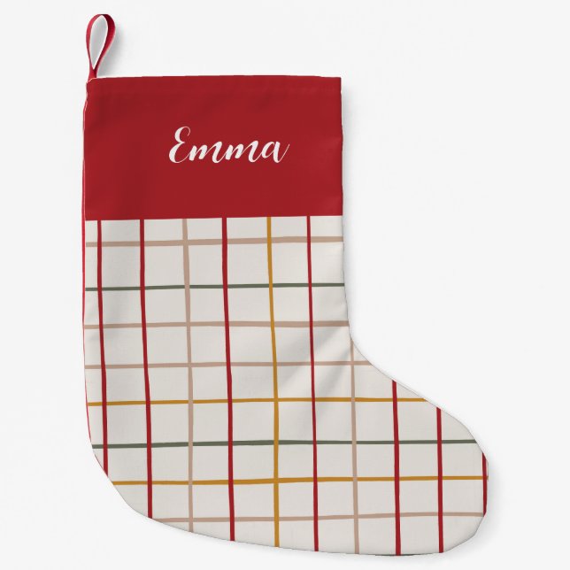 Modern Christmas Small Christmas Stocking (Front)