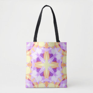 Modern Christmas Star Festive Purple Red Yellow Tote Bag