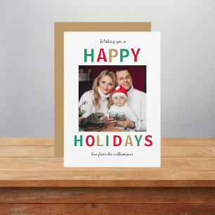 Modern Christmas Stylish Minimalist Family Holiday Card