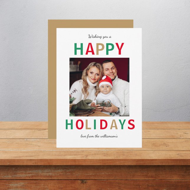 Modern Christmas Stylish Minimalist Family  Holiday Card (Creator Uploaded)