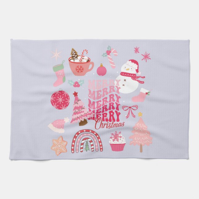 Modern Christmas Tea Towel (Horizontal)