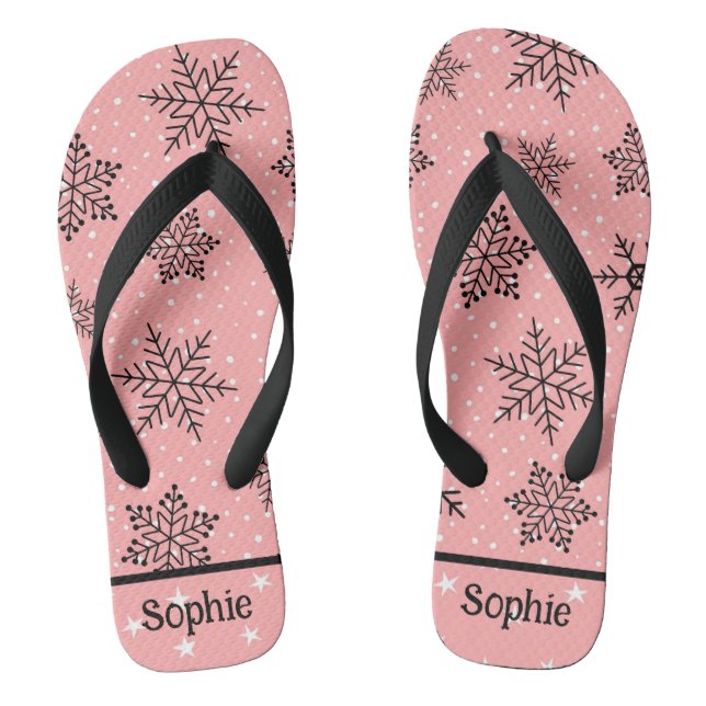 Modern Christmas  Thongs (Footbed)