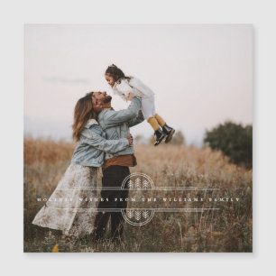 Modern Christmas Tree Banner Magnetic Holiday Card