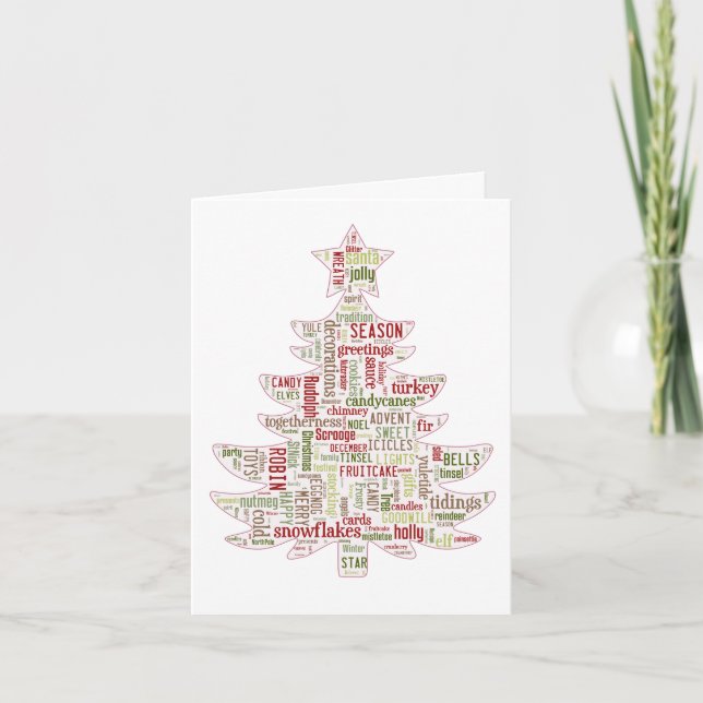 Modern Christmas tree card (Front)