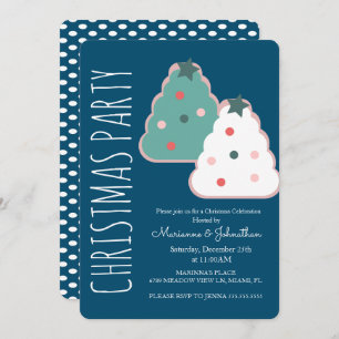 Modern Christmas Tree Cookie Holiday Party Invitation