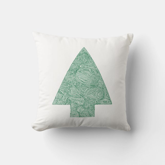 Modern Christmas Tree Cushion (Front)