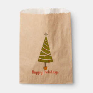 Modern Christmas Tree  Customisable Favour Bag