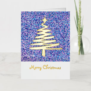 Modern Christmas Tree Foil Greeting