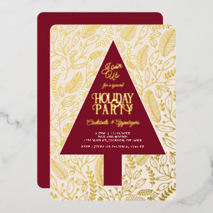 Modern Christmas Tree Holiday Party Invitation