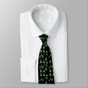 Modern Christmas Tree Holiday Pattern Tie
