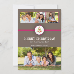 Modern Christmas Tree Holiday Photo card
