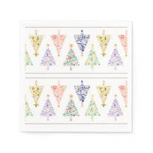 Modern Christmas Tree Napkins
