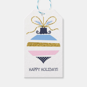 Modern Christmas Tree Ornament Gift Tags