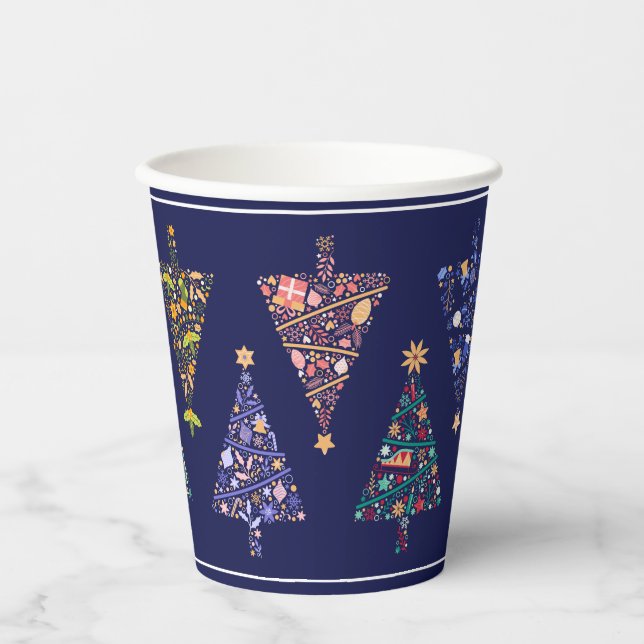 Modern Christmas Tree Party Cups - set 3 (Front)