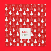 Modern Christmas Tree Pattern Red Tissue Paper