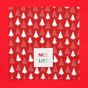 Modern Christmas Tree Pattern Red Tissue Paper