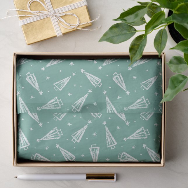 Modern Christmas Tree Pattern Tissue Paper (Gift)