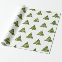 Modern Christmas Tree Pattern Wrapping Paper