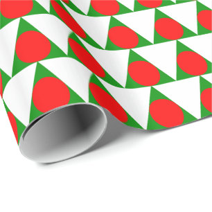 Modern Christmas Tree Pattern Wrapping Paper