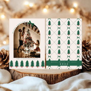 Modern Christmas Tree Photo Card