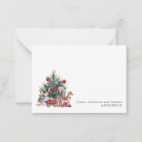 Modern Christmas Tree Toys Nutcracker Holiday Note