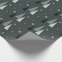 Modern Christmas Tree Wrapping Paper