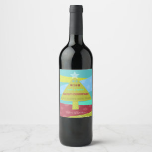 Modern Christmas Tree, You Personalise Wine Labels