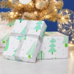 Modern Christmas Trees Turquoise Blue Pattern Wrapping Paper<br><div class="desc">Modern Christmas holiday season giftwrap roll featuring a pattern of modern, abstract Christmas trees in bright turquoise and blue colours. ASSISTANCE: For help with design modification or personalisation, resizing, transferring the design to another product or if you would like coordinating items, contact the designer BEFORE ORDERING via the Zazzle Chat...</div>