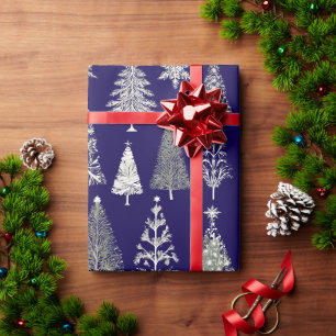 Modern Christmas trees Wrapping Paper