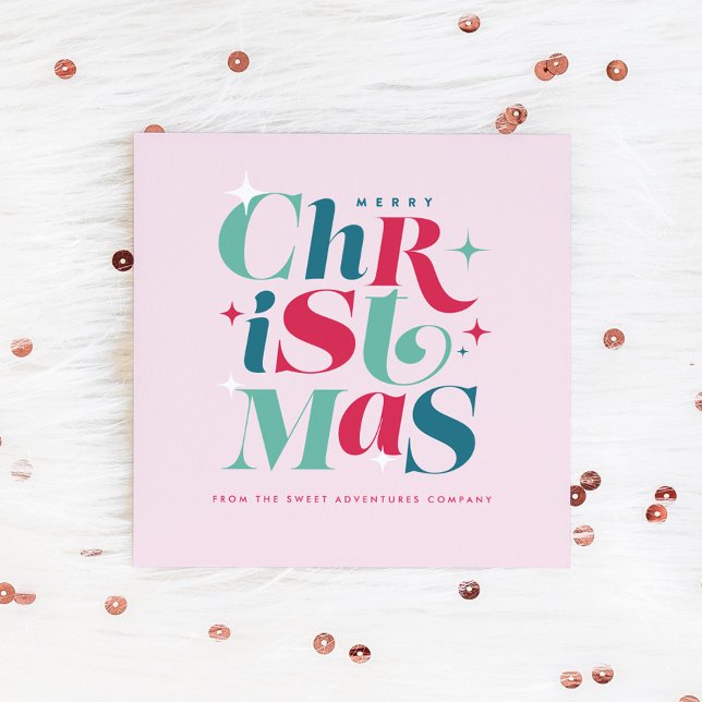 Modern Christmas Typography Design Holiday Card (Creator Uploaded)