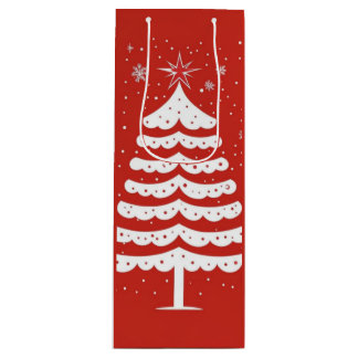 Modern Christmas Wine Gift Bag